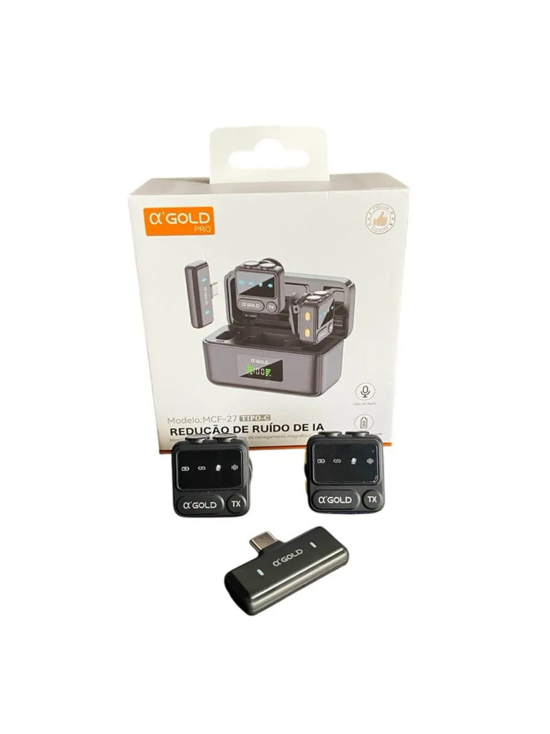 Microfone Lapela α'GOLD MCF-27 Tipo-C