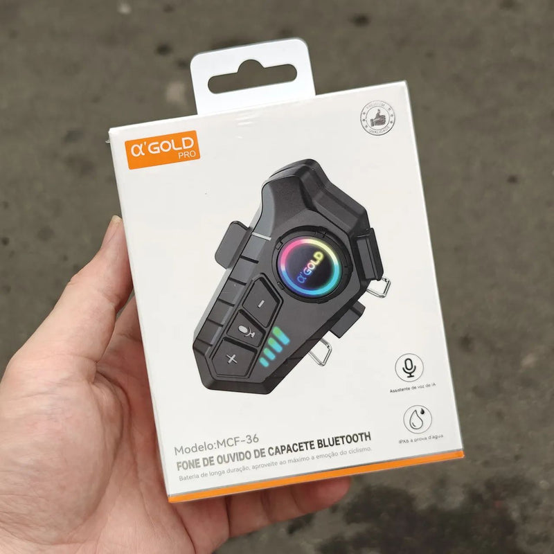 Fone de ouvido de capacete Bluetooth α’GOLD Pro MCF-36
