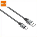 Cabo Carregador Carga Rápida USB x Tipo-C Blindado Com 2 Metros KD-336C KAIDI