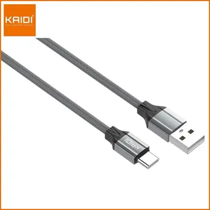 Cabo Carregador Carga Rápida USB x Tipo-C Blindado Com 2 Metros KD-336C KAIDI