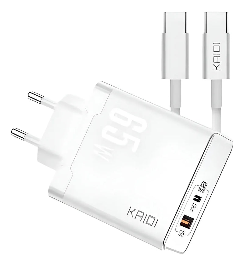 Carregador Tipo-C Kaidi GaN 65W KD-681CC