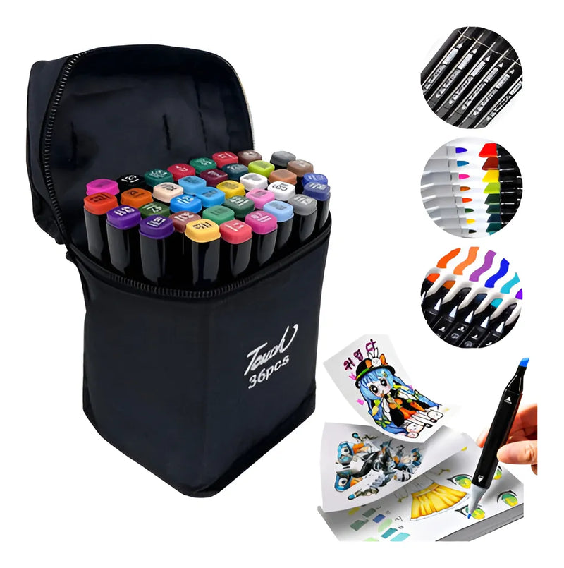 Canetas Bobbie Goods – Kit com 36 Unidades Ponta Dupla