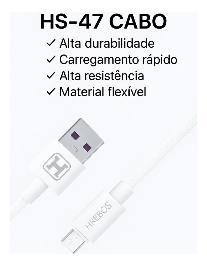 Cabo Turbo Hrebos HS-277 1.2M V8 - Branco