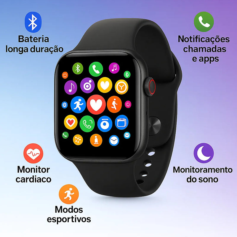 Kit Smartwatch Relógio Inteligente + Fone Ouvido Kaidi Kd790