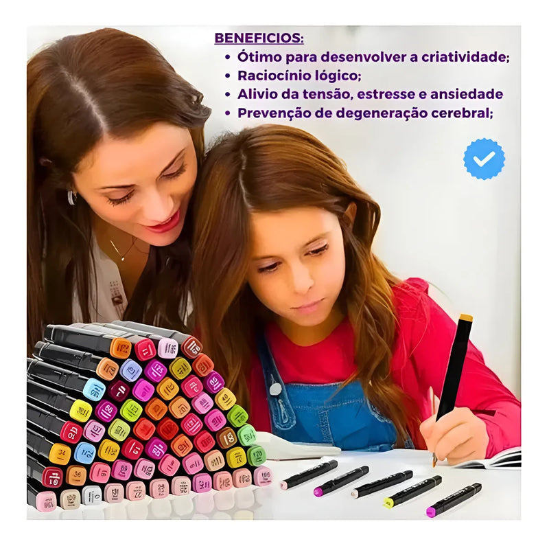 Canetas Bobbie Goods – Kit com 36 Unidades Ponta Dupla