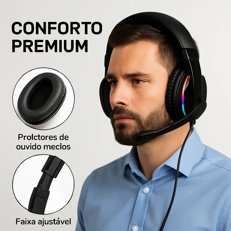 fone de ouvido com microfone gaming kapbom ka-9007