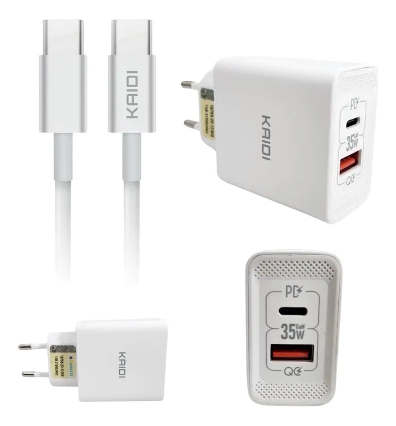 Carregador Tipo-C Kaidi GaN 35W KD-671CC
