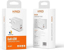 Carregador Tipo-C Kaidi GaN 65W KD-681CC