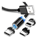 Cabo Tipo-C Magnético HREBOS 3 em 1 - HS-211