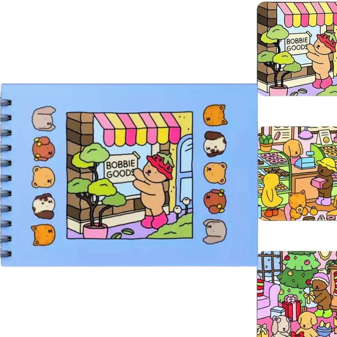 Livro de Colorir Bobbie Goods + 36 Canetinhas Ponta Dupla