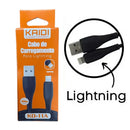 Cabo iPhone 1M Kaidi Carregamento Turbo - KD-11A