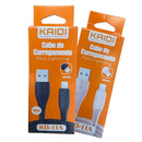 Cabo iPhone 1M Kaidi Carregamento Turbo - KD-11A